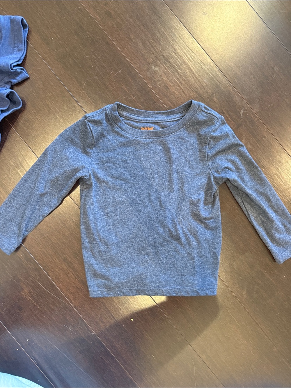 Cat & Jack Heather Navy Long Sleeve Tee